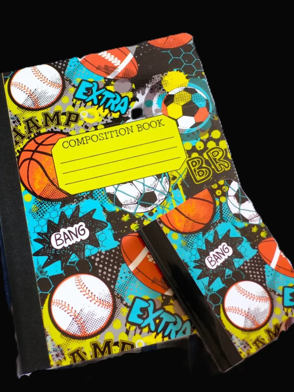 Custom Composition Book & Mini Notebook, Handmade, school, basketball, sports